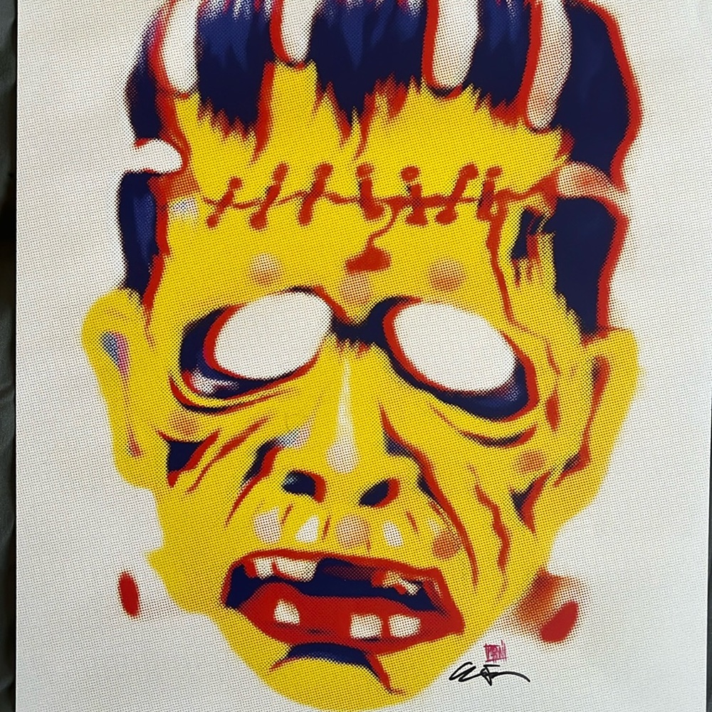Frankenstein horror art retro style 11x17